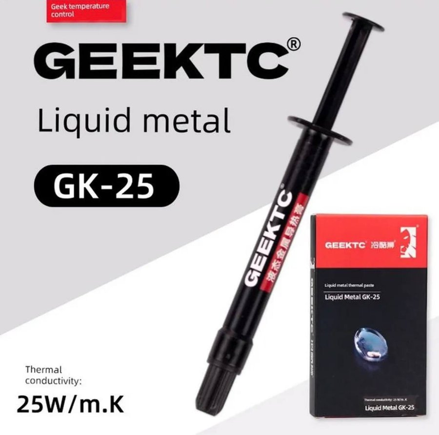 Geektc термопаста жидкий металл 1.5 г, серебристая