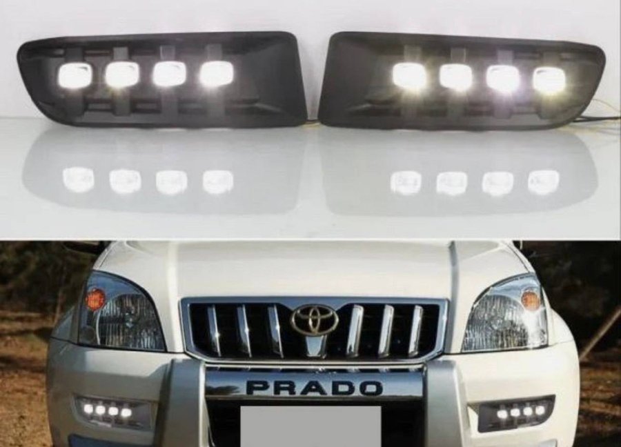 Автомобильные светодиодные дневные ходовые фонари для Toyota Prado